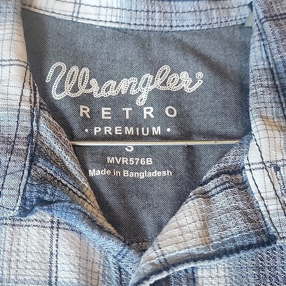 Mens wrangler retro button up shirt size S - Picture 2 of 3